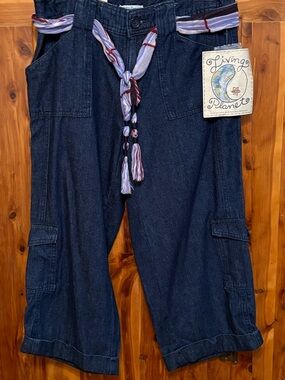 Living Planet Cropped Cuffed Cargo Jeans